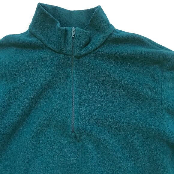 Sahalie Fleece 1/2 Zip Pullover Sweater Womens L / Mens M Teal - Picture 3 of 7